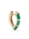 Kolours 14k Yellow Gold Emerald Earring In Gold