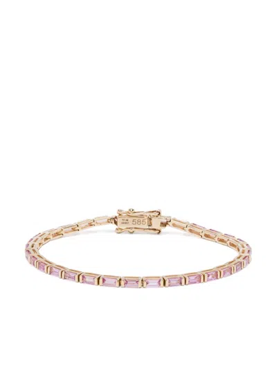 KOLOURS 14K YELLOW GOLD SAPPHIRE BRACELET
