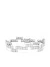 Kolours 14k White Gold Diamod Bracelet In Silver