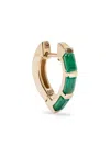 Kolours 14k Yellow Gold Emerald Earring In Gold