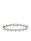 Kolours 18kt White Gold Fortis Diamond Bracelet In Silver