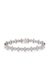 Kolours 18kt White Gold Fortis Diamond Bracelet In Silber