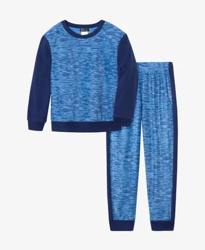 Komar Kids' Boys Space Colorblock Jogger Pajama Set In Royal