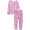 Komar Hello Kitty® Fitted Two-piece Pajamas In Pink