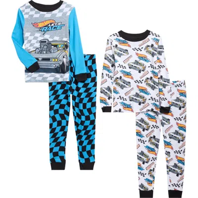 Komar Kids' Assorted 2-pack Print Fitted Two-piece Pajamas In Blue