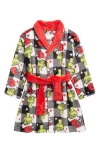 Komar Kids' Grinch Wrap Robe In Black