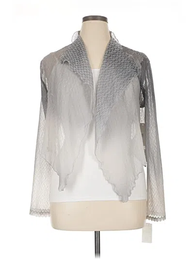 Pre-owned Komarov Long Sleeve Blouse In Silver