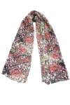 Komarov Painted Floral Chiffon Basket Shawl In Multi