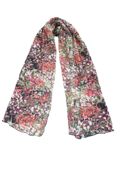 Komarov Painted Floral Chiffon Basket Shawl In Multi