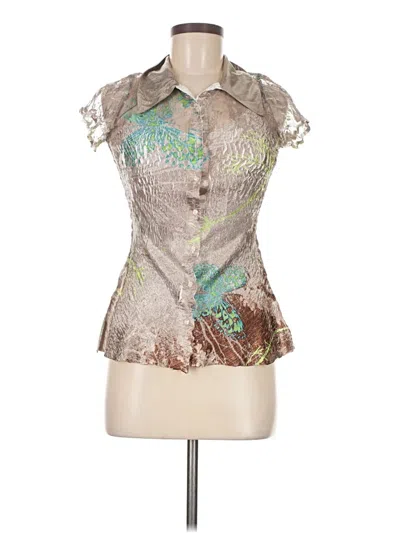 Pre-owned Komarov Short Sleeve Blouse In Silver