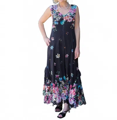 Komarov Women's Chiffon Printed Maxi Dress In Begonia In Animal Print