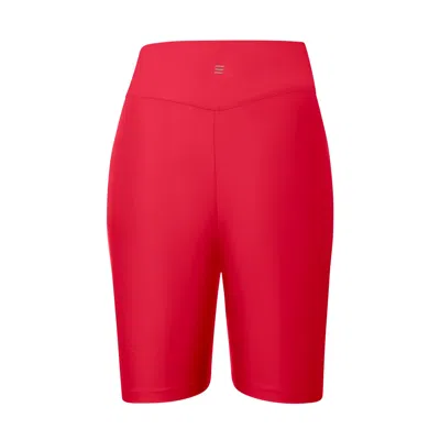 Komi Studios Women's Pink / Purple The Hoxton High Waisted Cycling Shorts In Crimson In Pink/purple