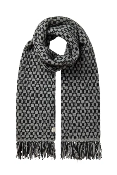 Komodo Men's Abstract Wool Scarf - Grey In Gray
