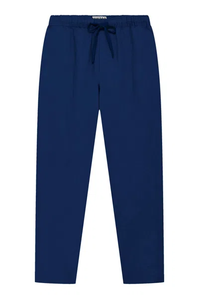 Komodo Men's Blue August - Linen Trouser Navy