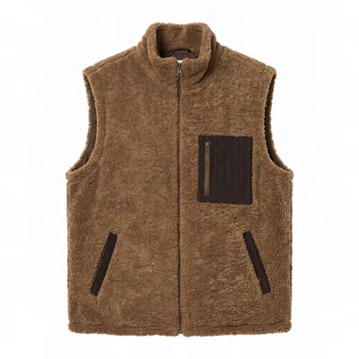 Komodo Men's Brown Chris Fleece Gilet - Mink