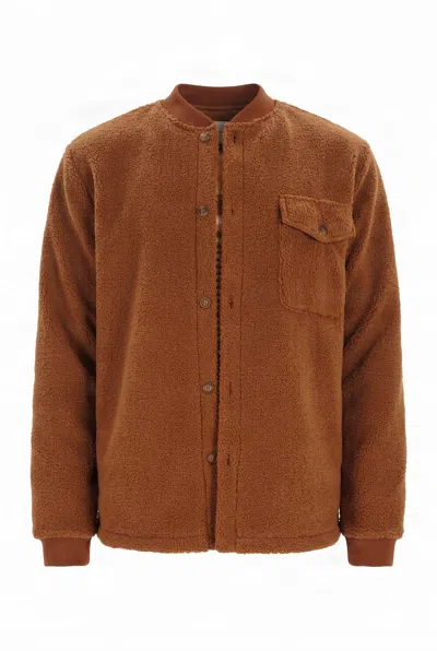 Komodo Men's Brown Cole Recycled Fleece Overshirt - Camel