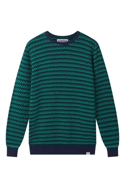 Komodo Men's Green Kai - Organic Cotton Jumper Navy