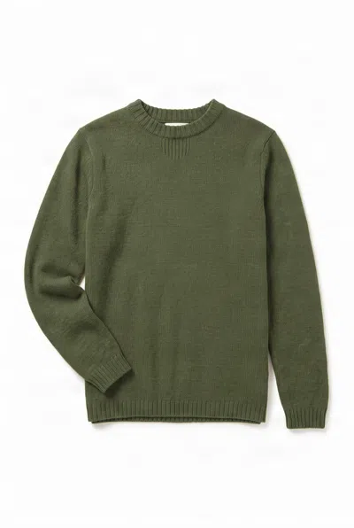 Komodo Men's Green Marco Lambswool Jumper - Olive