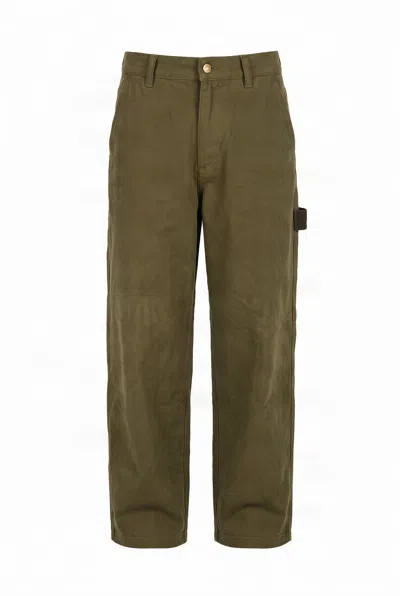 Komodo Men's Green Theo Organic Cotton Carpenter Trouser - Khaki