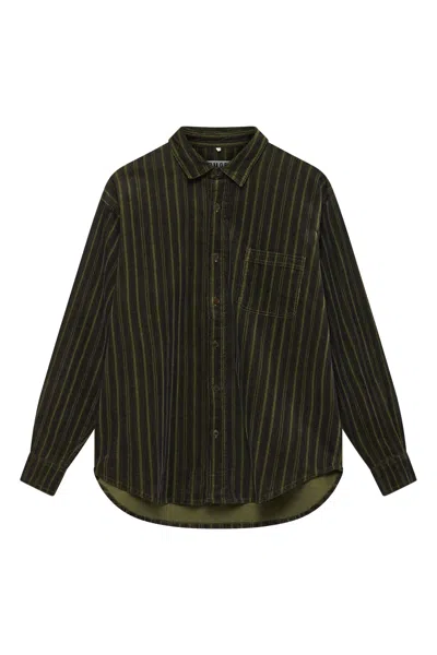 Komodo Men's Jax - Organic Cotton Cord Shirt Black Stripe