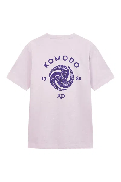 Komodo Men's Pink / Purple Crest Tee Gots Organic Cotton - Pink & Purple