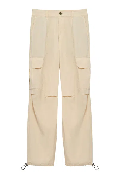 Komodo Men's White Jamie - Organic Cotton Trouser Putty