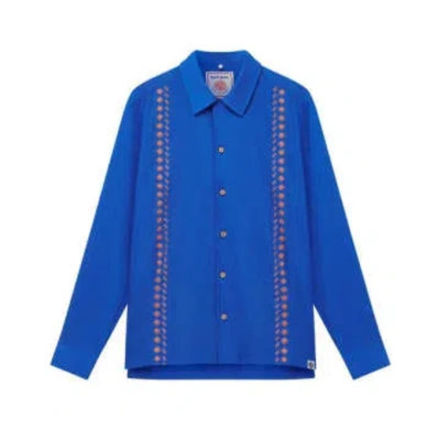 Komodo Nile Shirt Sapphire Blue Embroidery