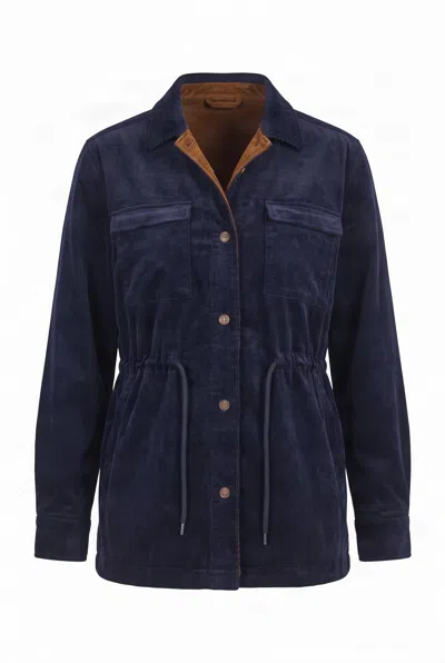 Komodo Women's Blue Mantra Organic Cotton Cord Shirt - Navy