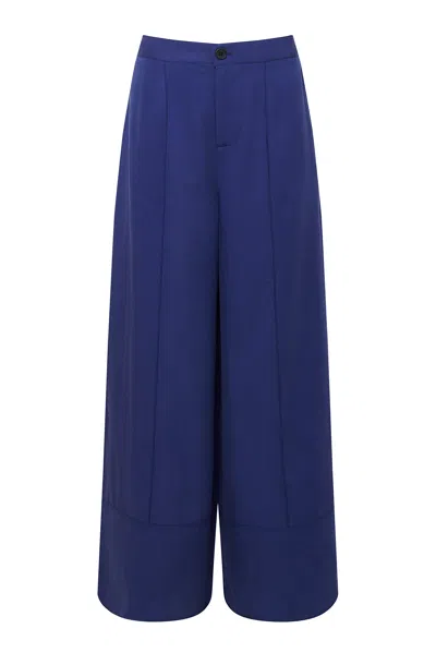 Komodo Women's Blue Marie - Rayon Navy Trousers