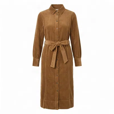 Komodo Women's Brown Haritti Organic Cotton Cord Dress - Olive
