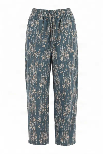 Komodo Women's Dream Organic Cotton Trousers - Blue Floral