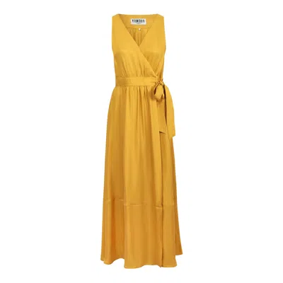 Komodo Women's Gold Mika Dress - Cupro Lenzing Viscose Amber