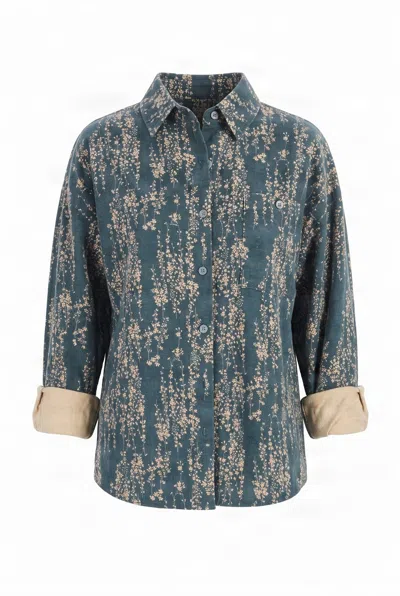 Komodo Women's Hanako Organic Cotton Shirt - Blue Floral