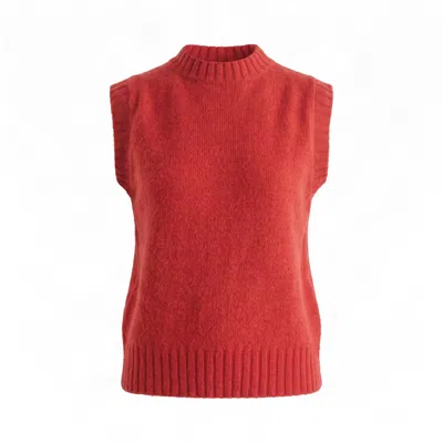 Komodo Women's India Lambswool Vest - Red