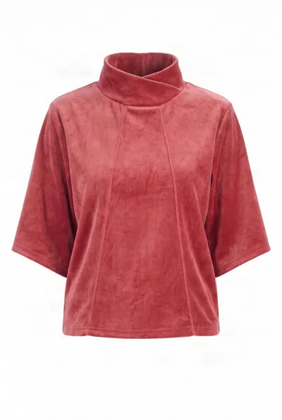 Komodo Women's Pink Smoke Organic Cotton Velvet Top - Rose