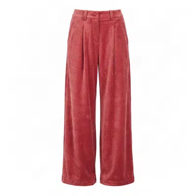 Komodo Women's Pink Sofia Organic Cotton Velvet Trousers - Rose In Brown