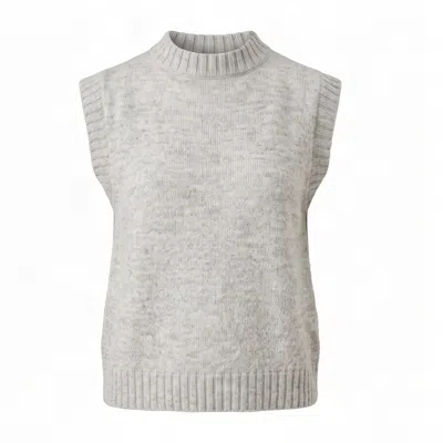 Komodo Women's White / Neutrals / Grey India Lambswool Vest - Natural In Gold