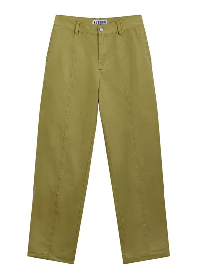 Komodo Women's Ziggy Organic Cotton Trousers - Khaki Green