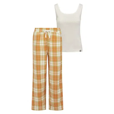 Komodo Yellow / Orange Jim Jam Pyjama Trousers Set Womens - Yellow & Orange