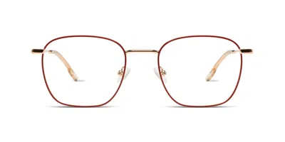 Komono Adam O1816 Men's Glasses Red Size 53 - Free Lenses - Blue Light Block Available