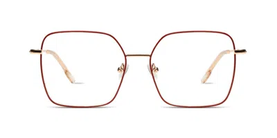 Komono Audrey O1905 Men's Glasses Red Size 55 - Free Lenses - Blue Light Block Available