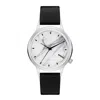 Komono Black Leather Dress Watch