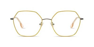 Komono Nora O1726 Women's Glasses Yellow Size 55 - Free Lenses - Blue Light Block Available