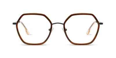 Komono Nora O1727 Women's Glasses Brown Size 53 - Free Lenses - Blue Light Block Available