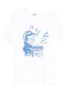 Kompakt Record Bar Graphic-print T-shirt In White