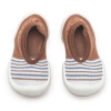 Komuello Toddler Sock Shoes Flat In Brown Stripe