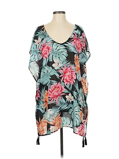 Pre-owned Kona Sol 3/4 Sleeve Blouse In Blue