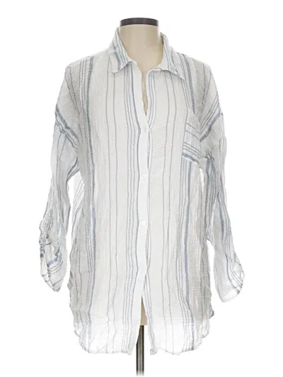 Pre-owned Kona Sol 3/4 Sleeve Button Down Shirt In Blue