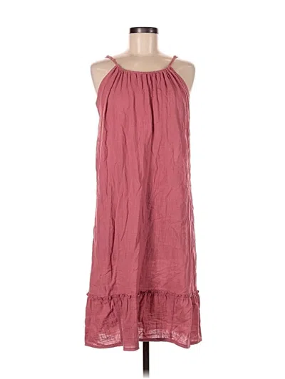 Pre-owned Kona Sol Casual Dress In Burgundy