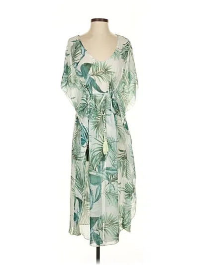 Pre-owned Kona Sol Casual Dress In Green